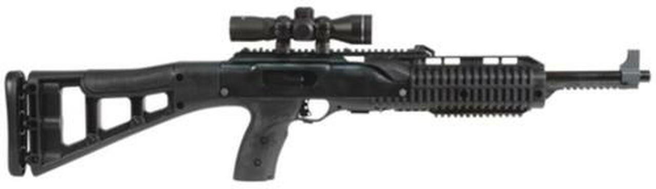 Hi-Point Model 4095Ts .40 S&W 17.5 Inch Barrel Black Polymer Skeletonized Target Stock Adjustable Sights 10 Round With 4X32mm Riflescope And Rings
