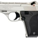 Phoenix Model HP22 Pistol, 22LR, 3", Nickel, Black Grips, 10 Round Mag