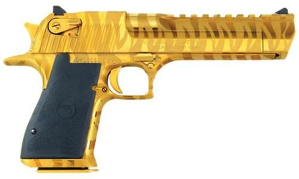 Magnum Research Desert Eagle Mark XIX Pistol .44 Magnum 6" Barrel Titanium Gold With Tiger Strips 7rd