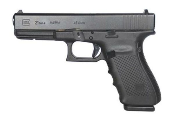 Glock G21 Gen4 .45 Auto 4.6 Inch Barrel Black Fixed Sights 10 Round Mag
