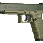 Glock G34 G3 9mm, 5.31", 10rd, OD Green Frame, Black Slide