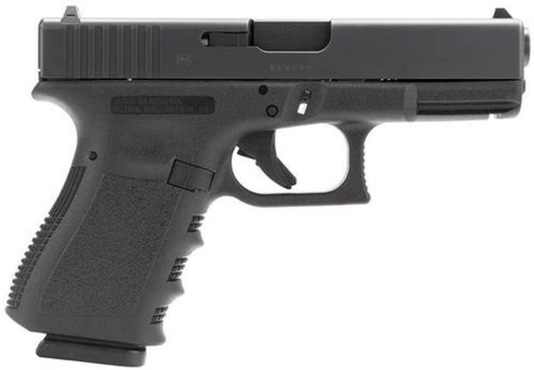 Glock G19 9mm, 4.01" Barrel, FS Grip, Black, 15rd