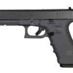 Glock G17 Gen4, 9mm, 17rd, 4.49", Gray Frame, Black Slide, Fixed Sights