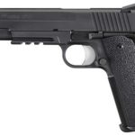 Sig 1911 45 ACP 5.6In TAC OPS Black SAO Siglite Ergo XT Grip (4) 8RD Steel MAG Rail Threaded (.578X28 RH)