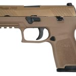 Sig P320 357 Sig 3.9", Flat Dark Earth Striker Siglite Modular Polymer Grip (2) 13Rd Steel MAG Rail