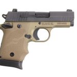 Sig P938 9MM 3IN Combat 2-Tone Flat Dark Earth SAO Siglite Flat Dark Earth Rubber Grip (1) 7RD Steel MAG Ambi Safety
