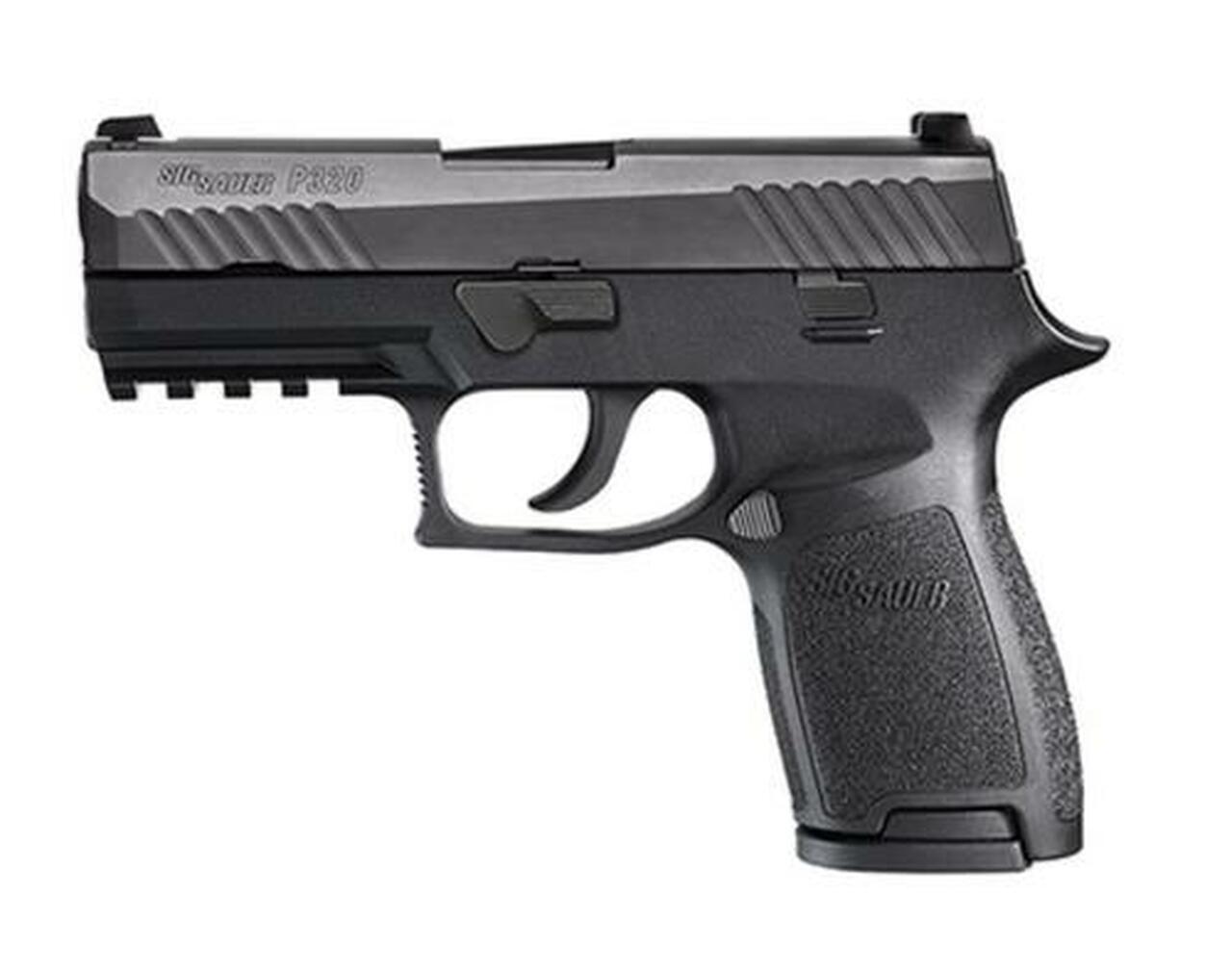 Sig P320 Compact Double 9mm, 3.9", Black Nitron Stainless, Manual Safety, 2x10rd