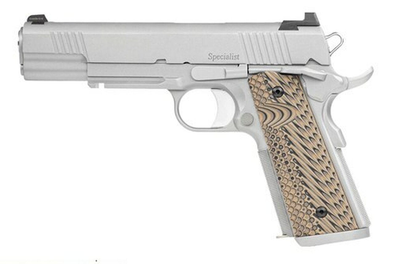 Dan Wesson Specialist 1911 Full Size 45 Acp 5 Barrel Steel Frame Stainless Finish G10 4305