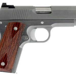 Dan Wesson Pointman Carry, 1911 Carry Pistol, 45ACP, 4.25" Barrel, Steel Frame, Stainless Finish, Wood Grips, Fiber Optic Fixed Sights, Thumb Safety, 7Rd 01843