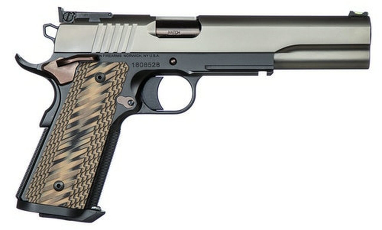 Dan Wesson Kodiak 10mm, 6.03" Barrel, Brown G10 Grips, Duty Finish Stainless Steel Slide, 8rd