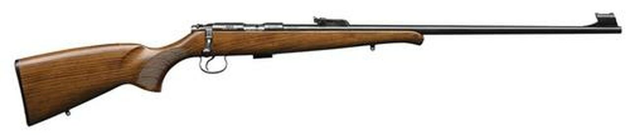 CZ 455 Training .22 R 24 Blued Beechwood Stock With Schnabel Forend 5 Round