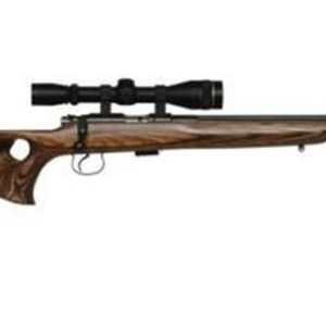 CZ 455 VARMINT THUMBHOLE FLUTED 22LR Brown Laminate Thumbhole Stock
