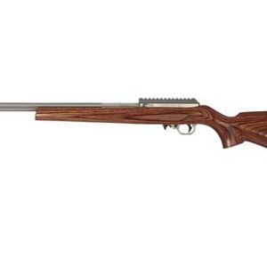 Volquartsen Deluxe .17 HMR, 20" Threaded Barrel, Brown Laminated Sporter Stock, 8rd