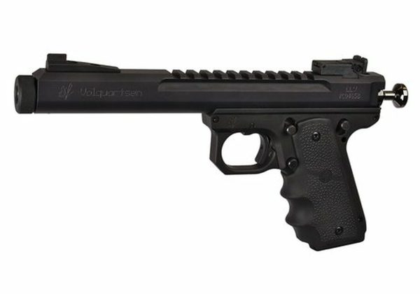 Volquartsen Scorpion .22 LR, 6" Barrel, Hogue Grips, Target Sights, Black