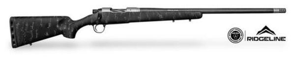 Christensen Ridgeline 308 Win, 24", Fiberglass Stock, Carbon Sporter Black, Gray Webbing