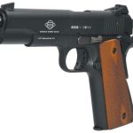 American Tactical, M1911, Semi-automatic, 22 LR, 5" Barrel, Blued, Wood Grips, 10Rd, Threaded