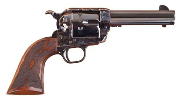 Cimarron Firearms Eliminator-8 .357/.38 Special 4.75" Barrel Standard Blue Finish Case Hardened Pre-War Frame Walnut Checkered Army Grip