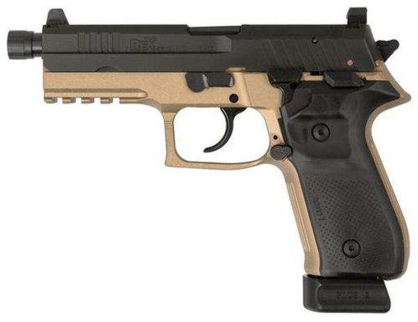 Arex Rex Zero 1T Tactical, 9mm, 4.9" TB, 20rd, Flat Dark Earth Frame/ Black Slide