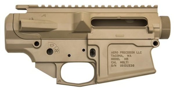 Aero Precision AR-10 M5 Stripped Receiver Set, Flat Dark Earth