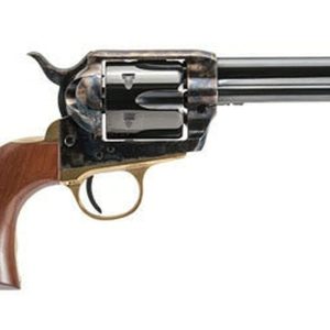 Cimarron Pistolero Revolver, Single Action, 357 Mag/38 Special, 4.75" Barrel, Steel Frame, Black, Walnut Grips, 6Rd PPP357