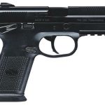 FN America, FNX-45, DA/SA, Full Size, 45ACP, 4.5" Barrel, Polymer Frame, Matte Black, Fixed Sights, 3-10Rd Magazines, Fired Case, Manual Safety