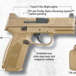FN 509 Tactical 9mm, 4.5" Barrel, Flat Dark Earth, 3 Dot Night Sights, 3x10rd Mags