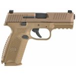 FN , FN 509 Striker Fired, Full Size 9mm, 4" Barrel, Polymer Frame, Flat Dark Earth, 3 Dot Sights, Non-Manual Safety, 2x17rd Mags