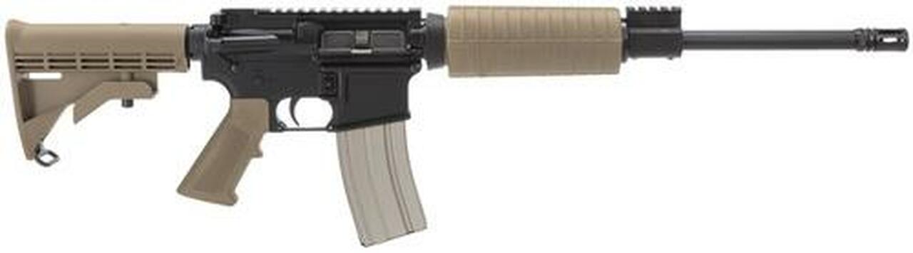 Olympic Arms AR-15 Plinker + Flat Top SA 223/5.56 16" Barrel, 6 Pos Stock Coyote, 30rd