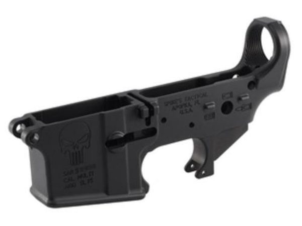Spikes AR-15 Lower Receiver Stripped, Punisher Logo
