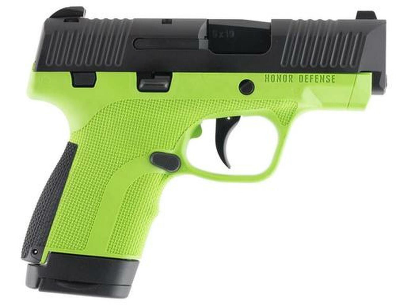 Honor Defense Honor Guard, Sub-Compact 9mm, 3.2", 7rd, Acid Green