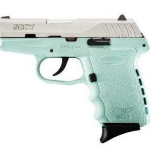 SCCY CPX-2 9mm, 3.1" Barrel, Robin Egg Blue Frame, SS Slide 10rd Mag