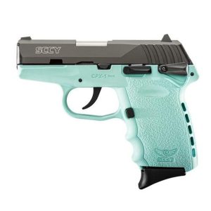 SCCY CPX-1 CBSB 9mm, 3.1" Barrel, Robin Egg Blue Frame 2- 10rd Mags