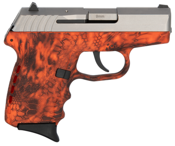 SCCY CPX-2 Carbon 9mm, 3.1" Barrel, Kryptek Inferno Grip, Stainless Steel Slide, 10rd