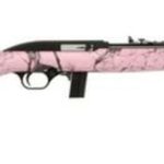 Mossberg Model 702 Plinkster 22LR 18 Inch Barrel Blue Finish Adjustable Sights Pink Marbled Synthetic Stock 10 Round