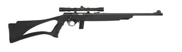 Mossberg 802 Bantam Bolt 22LR 18" Barrel, Black Synthetic Sport Grip Stock Blued, Scop, 10rd