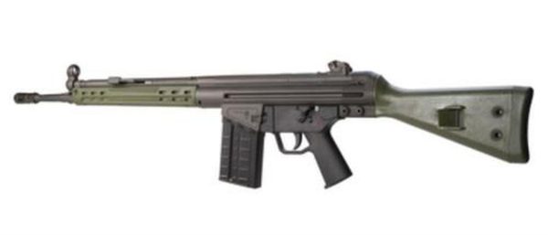 PTR Industries Model G.I. .308 Winchester/7.62Mm Nato 18 Inch G3 Barrel Parkerized Finish Standard Fixed Stock Od Green Furniture 20 Round