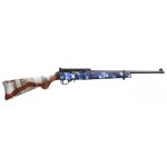 Ruger 10/22, Carbine, Semi-automatic, 22 LR, 18.5" Threaded Barrel, Black Color, Satin Finish, Adjustable Ghost Ring Rear Sight, Protected Blade Front Sight, American Flag Synthetic Stock, 10Rd
