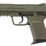 Heckler & Koch HK45 Compact Green Finish Frame and Slide (V1) DA/SA safety/decocking lever on left with two 8rd mags