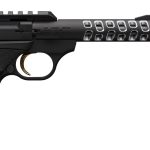 Browning, Buck Mark Vision, Semi-automatic, 22 LR, 5.875" Barrel, Threaded 1/2-28, Includes Muzzle Brake, Black Color, Anodized Finish, URX Rubber Grip, Thumb Safety, Right Hand, Adjustable Rear & Fiber Optic Front Sights, 10Rd, 2 Magazines