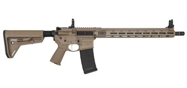 Springfield SAINT Victor AR-15, 223/5.56, 16" Barrel, Flat Dark Earth, 15" M-LOK Handguard, Flip Up Sights, 30Rd Mag