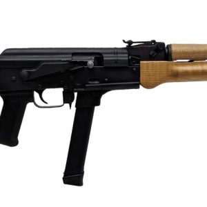 Century Arms WASR-M, Semi-automatic, AK Style Rifle, 9mm, 16.25" Barrel, Black, Wood Stock, 33Rd, Includes 1 Magazine