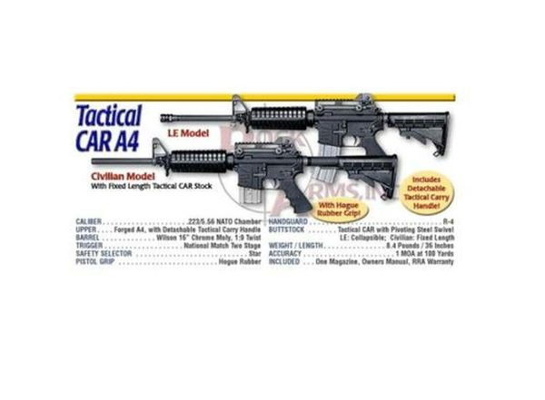 Rock River Arms Tactical CAR A4, A2 Carry Handle Assembly, 223/5.56