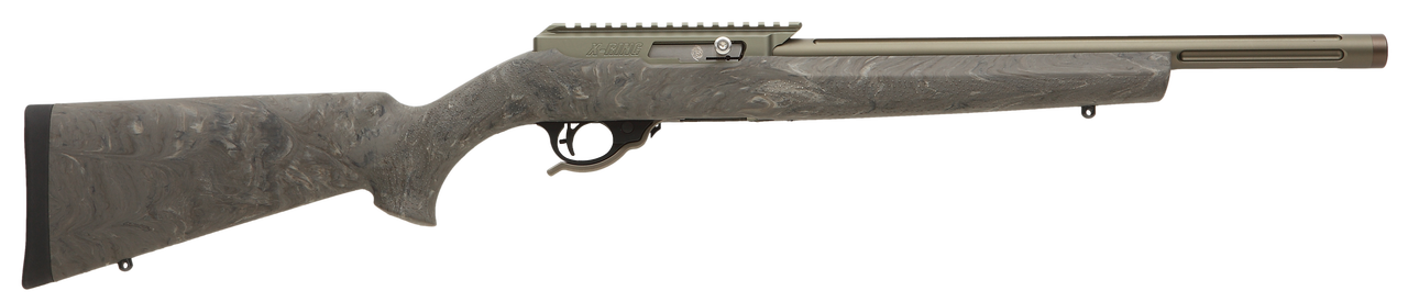 Tactical Solutions X-Ring VR 22 LR 16.50", Ghillie Green Fixed Hogue Over Molded Stock Olive DrabGreen Aluminum Alloy Receiver, 10rd