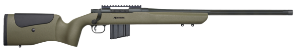 Mossberg MVP LR Bolt 224 Valkyrie, 20" Barrel, Olive Drab, Benchrest, Adj Comb, Blued, 10rd