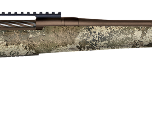 Mossberg Patriot, Predator, Bolt Action, 6.5 PRC, 24" Fluted Threaded Barrel, Brown Finish, Syntheic Strata Camo Stock, Adj. Trigger, Picatinny, Oversized Handle, Box Magazine, 5rd