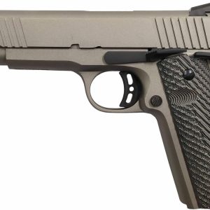 Rock Island EFS 1911, Full Size, 45ACP, 5" Barrel, Alloy Frame, Grey Cerakote Finish, G10 Grips, Ambidextrous Safety, Fixed Sights, 8Rd, 1 Magazine