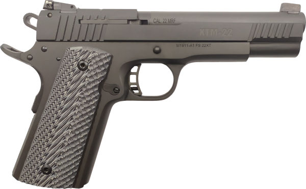 Rock Island XT 22 Mag/WMR Target Full Size, 5" Barrel, Alloy, Black, G10 Grips, Adj Rear Sight, 14rd, 1 Magazine