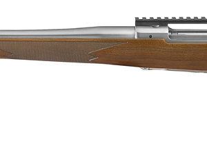 Ruger Hawkeye Hunter 300 Winchester Magnum, 24" Free Floated Cold Hammer Forged Barrel, 5/8X24 Threads, Satin Stainless Finish, Walnut Stock, Left Hand, LC6 Trigger, 3rd