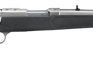 Ruger 77 357 Magnum, 18.5" Threaded Barrel, 1/2X28 Threads, Stainless Finish, Adjustable Rear Sight, Bead Front Sight, 5rd