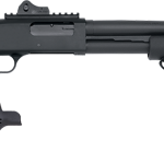 Mossberg 590, SPX 12 Ga, 3" Chamber, 18.5" Cylinder Barrel, Blue Finish, Flex Rear End with Adjustable Stock and Pistol Grip, Picatinny Rail, 7Rd, LPA Ghost Ring Rear - Winged Fiber Optic Front Sights, Corn Cob Forend with Strap